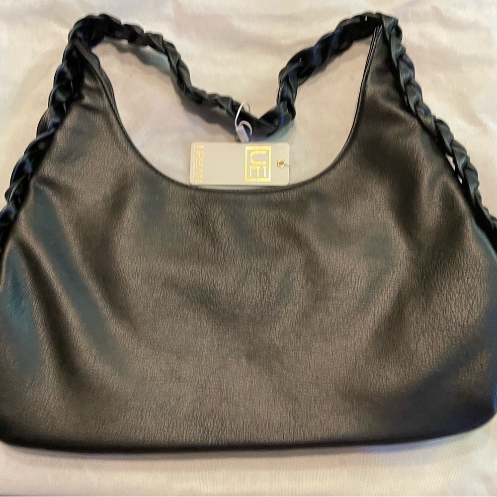 Black Vegan Leather Shoulder Bag - NWT
